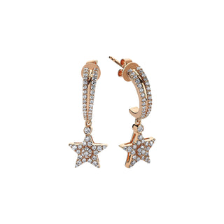 SIRIUS STAR 18K GOLD DIAMOND EARRINGS