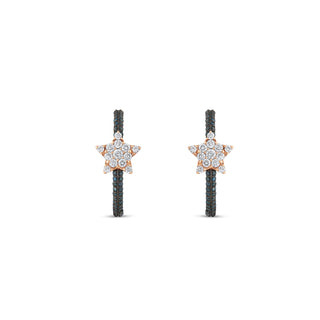 SIRIUS STAR GOLD BLUE DIAMOND EARRINGS