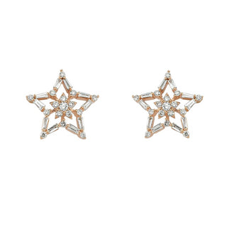 SIRIUS STAR GOLD DIAMOND EARRING