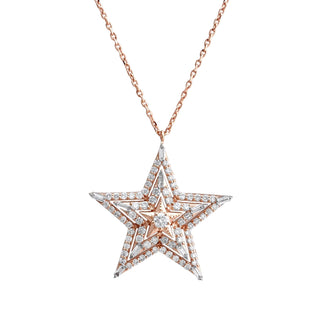 SIRIUS STAR GOLD DIAMOND NECKLACE