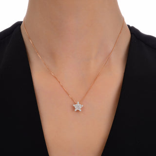 SIRIUS STAR GOLD DIAMOND NECKLACE