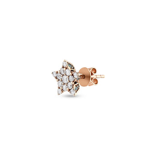 SIRIUS STAR GOLD BLUE DIAMOND SINGLE EARRING