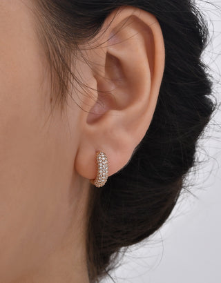 MONDRIAN GOLD DIAMOND EARRINGS