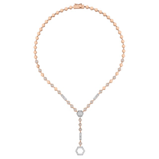 CYBELE GOLD DIAMOND LARIAT NECKLACE