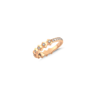 HONEYCOMB GOLD DIAMOND RING