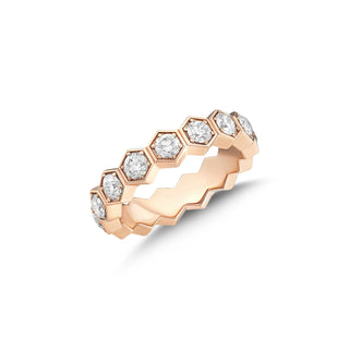 BRIDAL HONEYCOMB GOLD DIAMOND RING