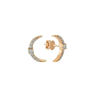 CRESCENT GOLD DIAMOND EARRINGS