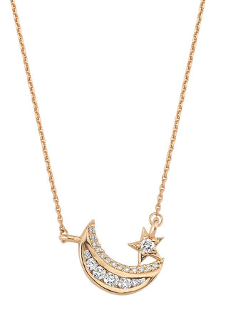 THE MOON AND THE STAR GOLD DIAMOND NECKLACE