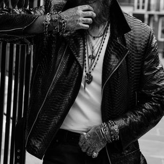 KALI SILVER BLACK DIAMOND CHAIN BRACELET