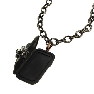 LION GOLD & SILVER BLACK DIAMOND RUBY PENDANT