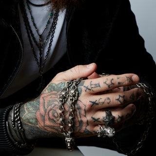 SWORD SILVER BLACK DIAMOND BRACELET