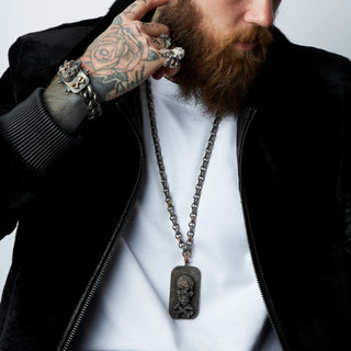 KALI GOLD & SILVER BLACK DIAMOND PENDANT