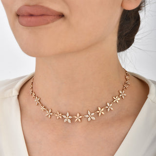 APPLE SEED 18K GOLD DIAMOND CHOKER