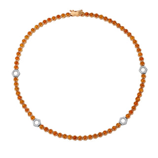 HONEYCOMB CITRINE DIAMOND CHOKER