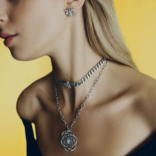 ROSA MUNDI 18K GOLD DIAMOND CHAIN NECKLACE