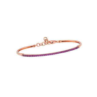 MONDRIAN PINK SAPPHIRE THIN CLAMP BRACELET