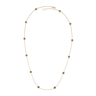 CINTEMANI BLACK ENAMEL CHAIN NECKLACE