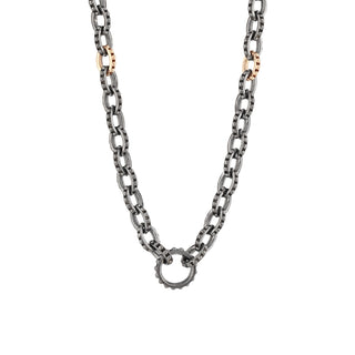 GOLD & SILVER RING CHAIN NECKLACE