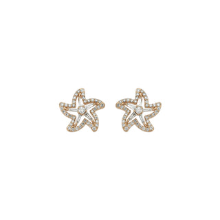 STARFISH GOLD BAGUETTE DIAMOND EARRINGS