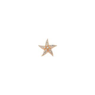 STARFISH GOLD DIAMOND XSMALL SINGLE EARRING