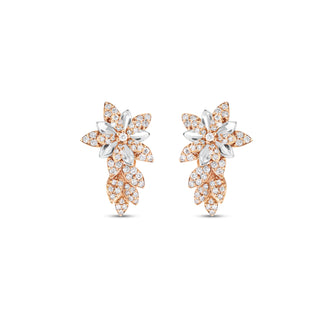 APPLE SEED 18K GOLD DIAMOND EARRINGS