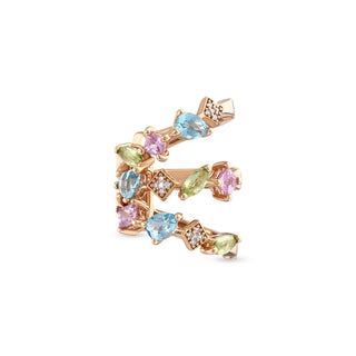APPLE SEED POMANO GOLD DIAMOND EAR CUFF