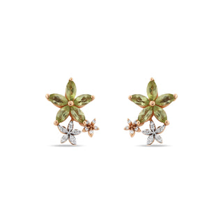 APPLE SEED GOLD DIAMOND EARRINGS