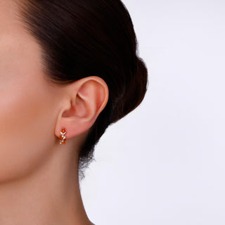 WHEAT GOLD DIAMOND CITRINE EARRINGS