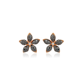 APPLE SEED BLACK DIAMOND SINGLE EARRING