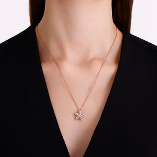 APPLE SEED POMANO GOLD DIAMOND PERIDOT NECKLACE