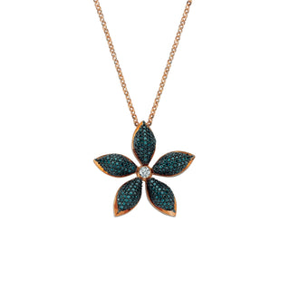 APPLE SEED GOLD BLUE DIAMOND NECKLACE