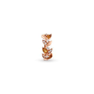 WHEAT GOLD DIAMOND CITRINE EAR CUFF