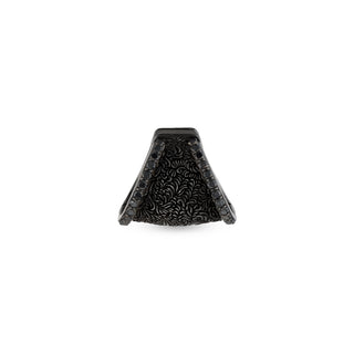 SILVER BLACK DIAMOND EAR CUFF