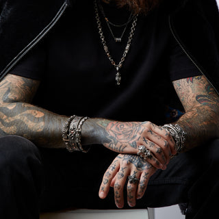 DRAGON GOLD & SILVER BLACK DIAMOND RUBY PENDANT