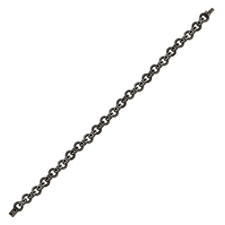 SILVER BLACK DIAMOND CHAIN BRACELET