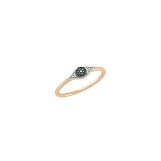 EYE LIGHT GOLD BLUE DIAMOND RING Bee Goddess