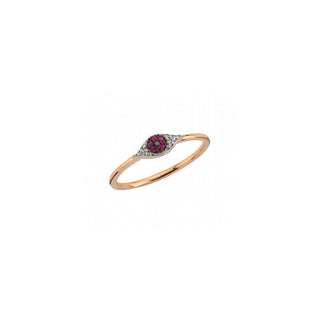 EYE LIGHT GOLD RUBY DIAMOND RING Bee Goddess