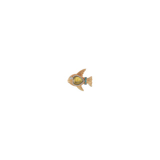 FISH GOLD CITRINE SINGLE EARRING Bee Goddess