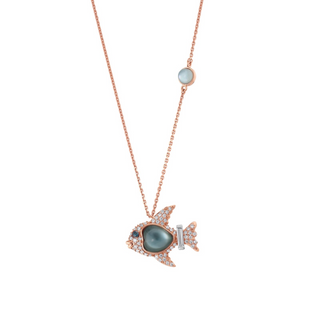 FISH GOLD DIAMOND NECKLACE