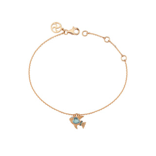 FISH GOLD BLUE DIAMOND BRACELET