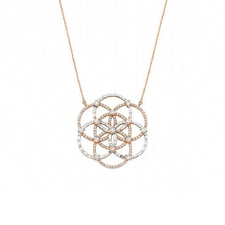 FLOWER OF LIFE GOLD DIAMOND NECKLACE Bee Goddess