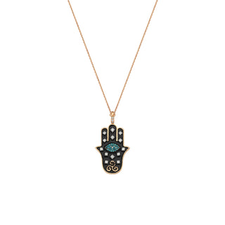 HAMSA GOLD DIAMOND NECKLACE