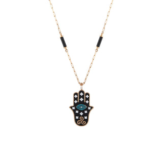 HAMSA GOLD DIAMOND NECKLACE