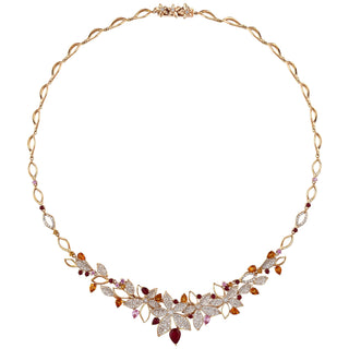 GLORIA 18K GOLD DIAMOND CITRINE NECKLACE