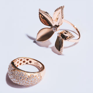 GLORIA GOLD DIAMOND LARGE RING