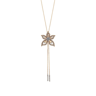 GLORIA GOLD DIAMOND LARIAT NECKLACE