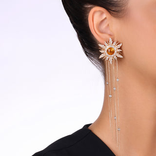 SUN GLAMOROUS DIAMOND EARRING