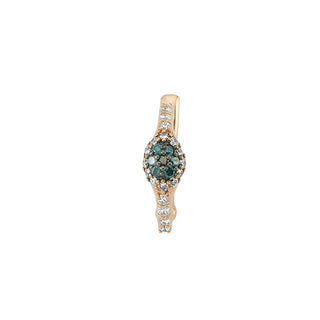 EYE LIGHT BLUE DIAMOND SINGLE EARRING