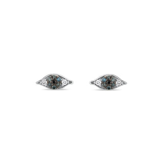 EYE LIGHT GOLD BLUE DIAMOND EARRINGS