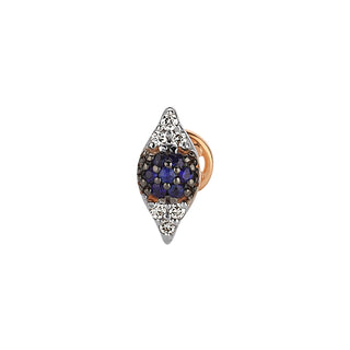 EYE LIGHT GOLD DIAMOND SAPPHIRE PIERCING